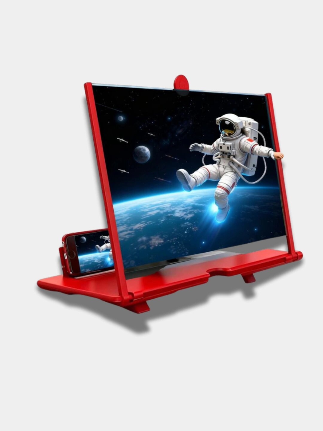 Экран-лупа 3D, для смартфона, увеличительное стекло, с держателем