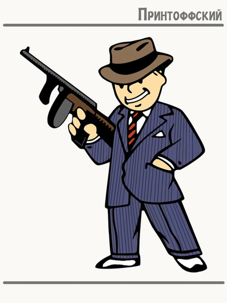 Термонаклейка для одежды и аксессуаров DTF-печать Fallout
