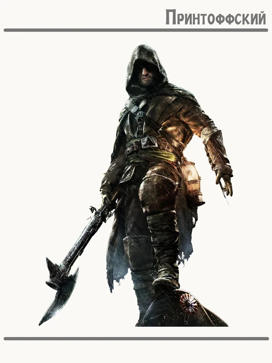 Термонаклейка для одежды и аксессуаров DTF-печать ассасин крид unity dead kings
