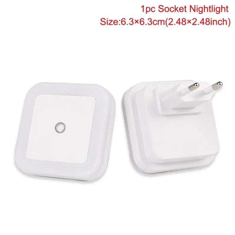 Ночник в розетку белый LED White-EU Plug