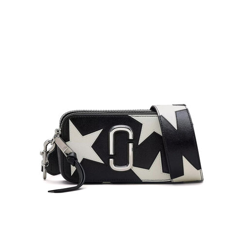 Сумка кросс-боди MARC JACOBS, фактура тиснение, черный/белый