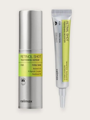 Изображение товара Набор Celimax Retinol Shot Serum + Booster, лифтинг сыворотка + бустер с ретинолом 30мл и 15мл