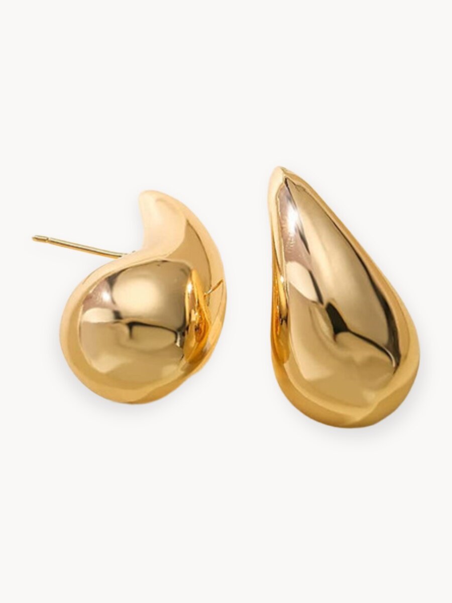 Серьги пусеты, золотистый