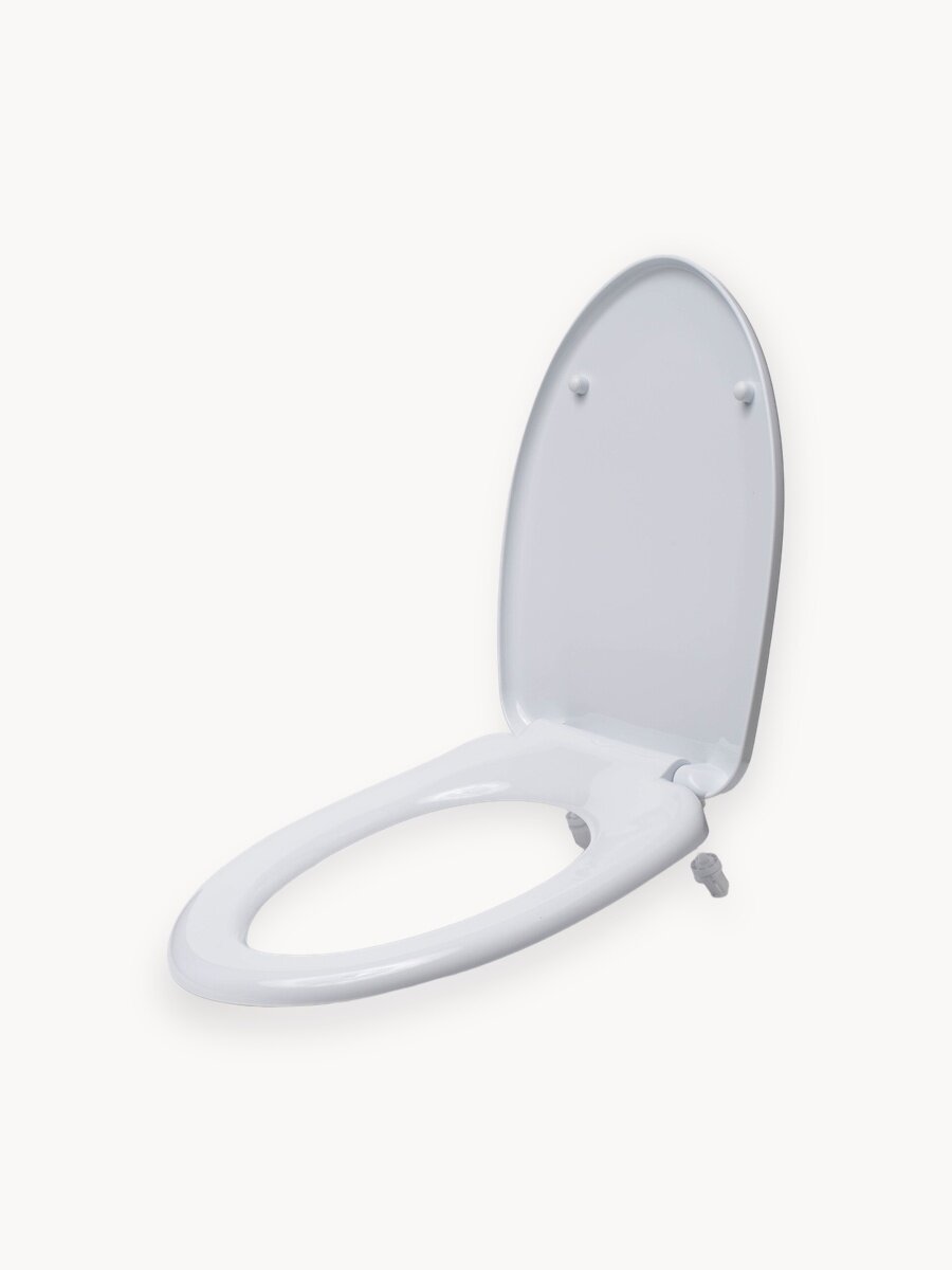 Сиденье для унитаза с крышкой туалета V образное ободок Rosa, Santeri, Оскольская керамика