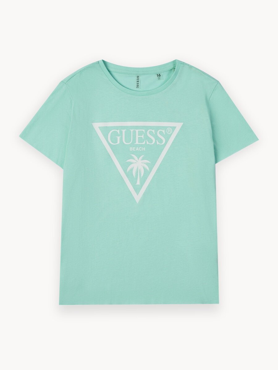 Футболка GUESS Crop SS T-Shirt_Minime, размер 8 лет, мятный