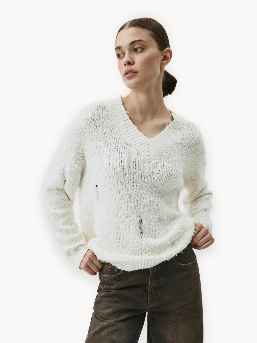 Пуловер Sela, размер XL INT, , ваниль