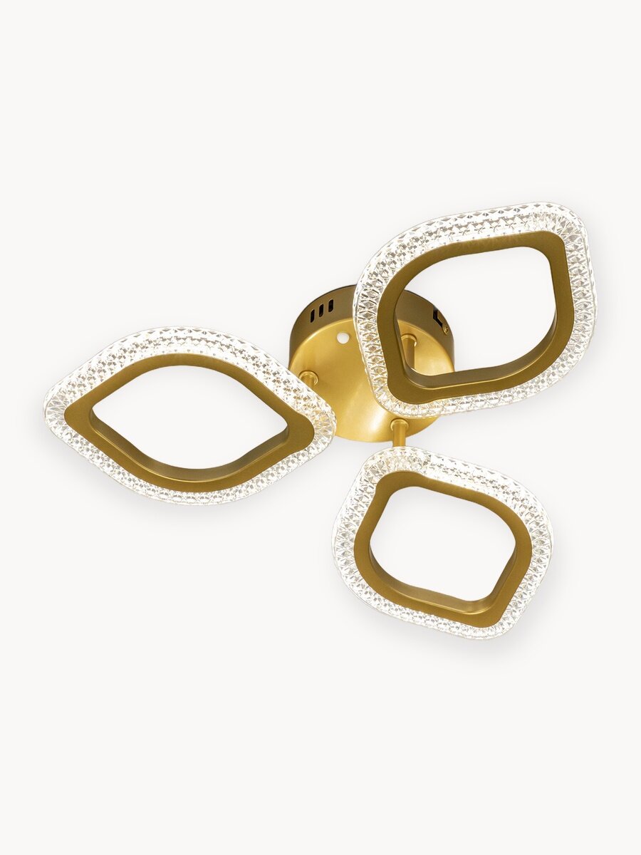 Люстра TERAMO потолочная светодиодная на кухню, золотая, Ritter