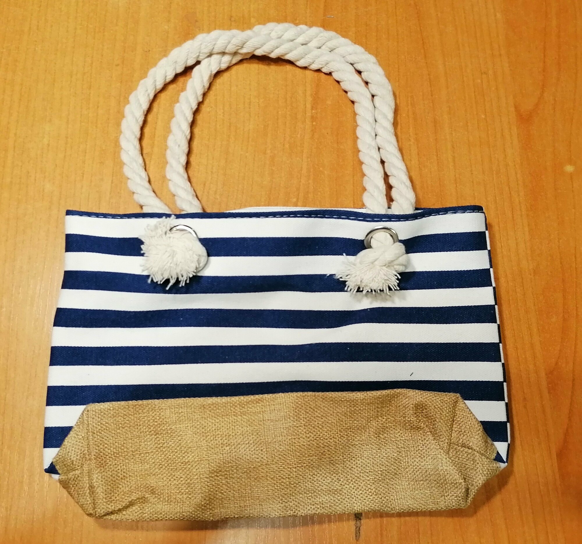 Сумка пляжная , фактура бархатистая, белый, синий — фото 1