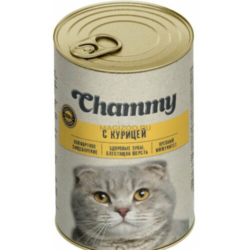 Корм для кошек Chammy с курицей в соусе 415 гр. 2 шт.