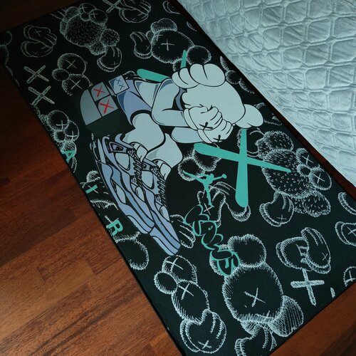 Ковер безворсовый KAWS/кавс 80x160см. Коврик универсальный противоскользящий