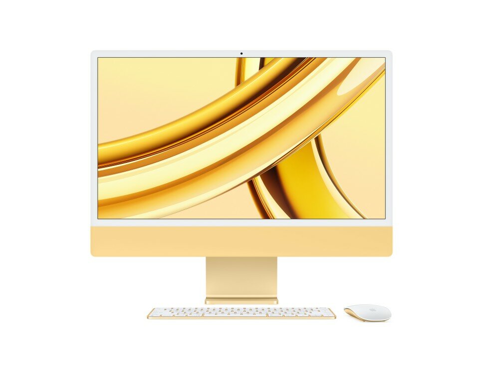 Apple iMac 24" (2023) M3 (8C CPU, 10C GPU, 8GB, 512GB SSD) MQRM3, желтый, английская раскладка
