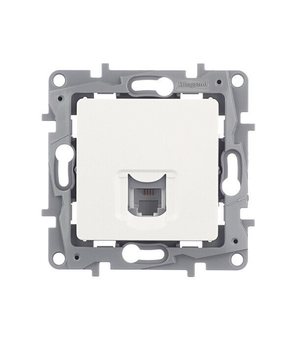 Розетка телефонная Legrand Etika встраиваемая белая RJ11 (672240)