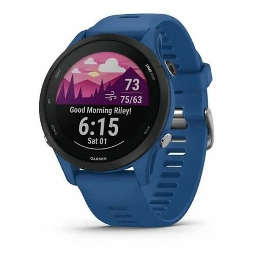 Смарт-часы Garmin Forerunner 255, 33мм, 1.3", синий/черный [010-02641-11]