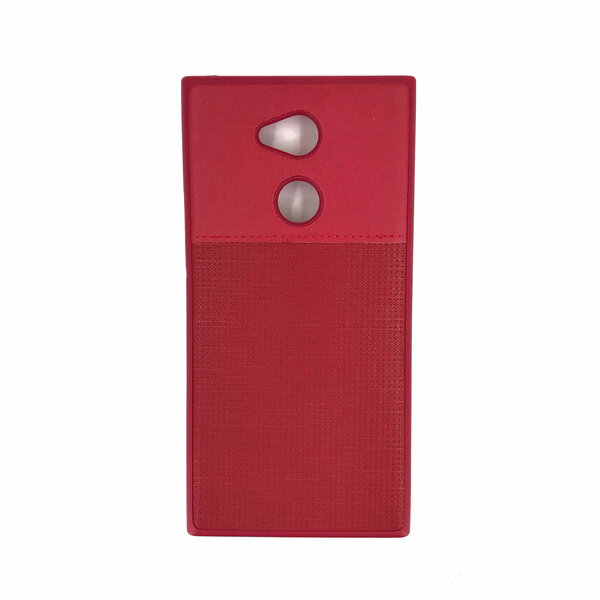 фото Силиконовый чехол для Sony Xperia XA2 Ultra(с кожаной вставкой, черный)