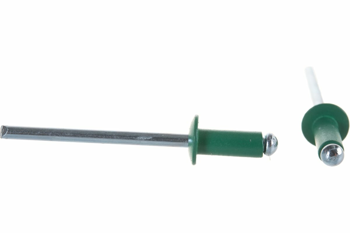 КЧ Заклепка вытяжная 4х10 мм, цвет зелёная мята RAL 6029150, 150 шт для монтажа