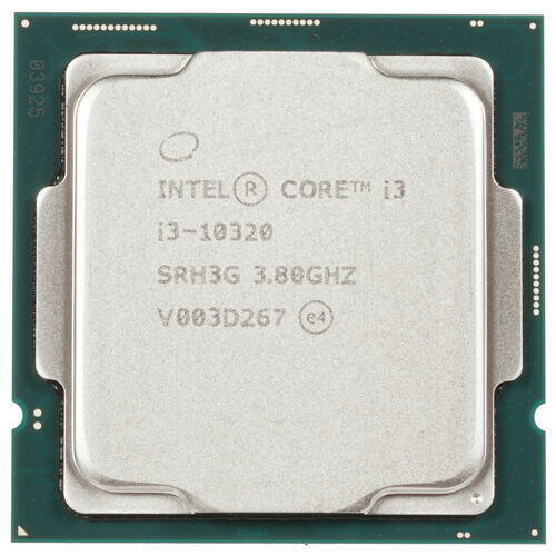 Процессор Intel Core i3-10320 OEM (CM8070104291009) - LGA 1200, 4 x 3.8 ГГц, L2 - 1 МБ, L3 - 8 МБ, 2хDDR4-2666 МГц, Intel UHD Graphics 630, TDP 65 Вт