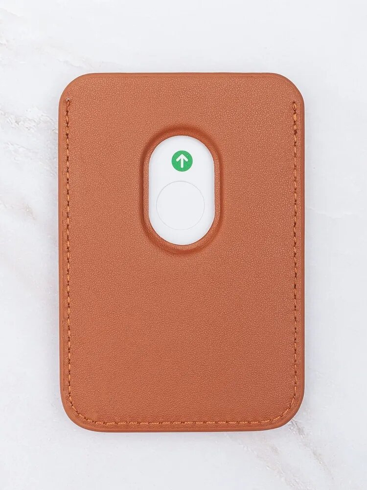 Картхолдер с подставкой на телефон/IPhone/magsafe wallet/Магнитная подставка с отделением для карт/ чехол / бумажник для карт / песочный цвет — фото 1