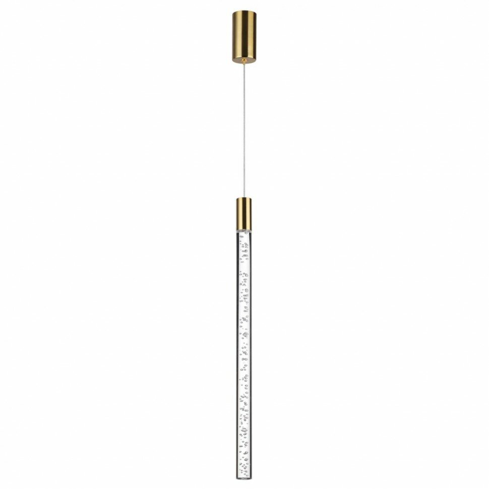 Odeon Light 4369/5L HIGHTECH ODL23 267 полированное золото/акрил с пузырьками Подвесной св-к IP20 LED 4W 200Лм 3000K SPARKY