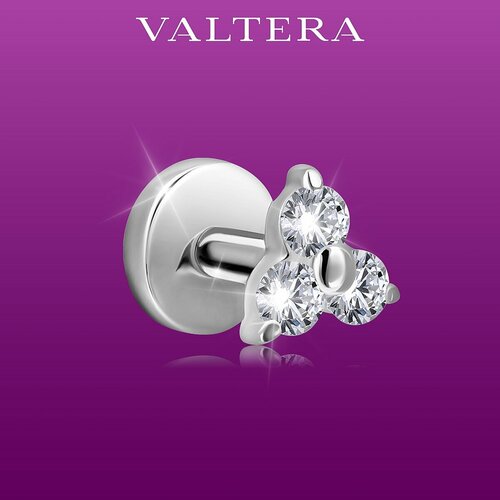 Пирсинг VALTERA серебро 925 проба фианит средний вес 041 гр 552₽