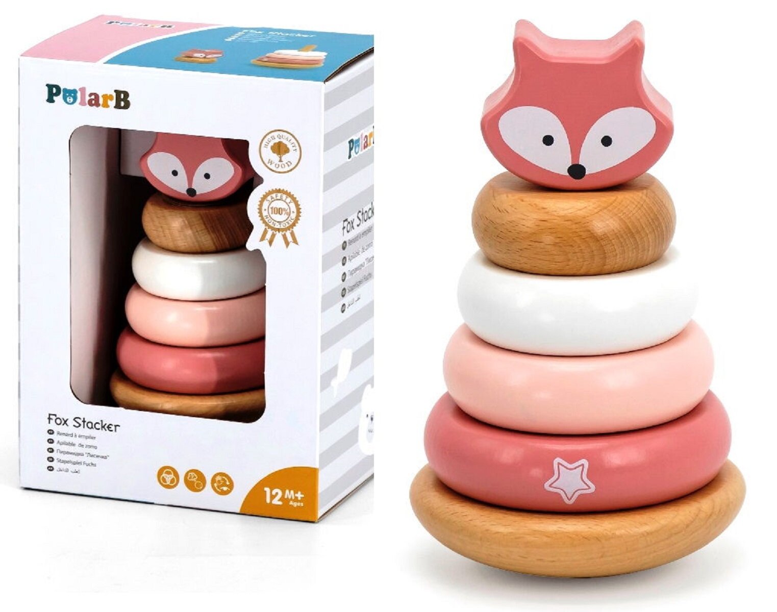 Пирамидка Viga PolarB Лисичка, в коробке 44206