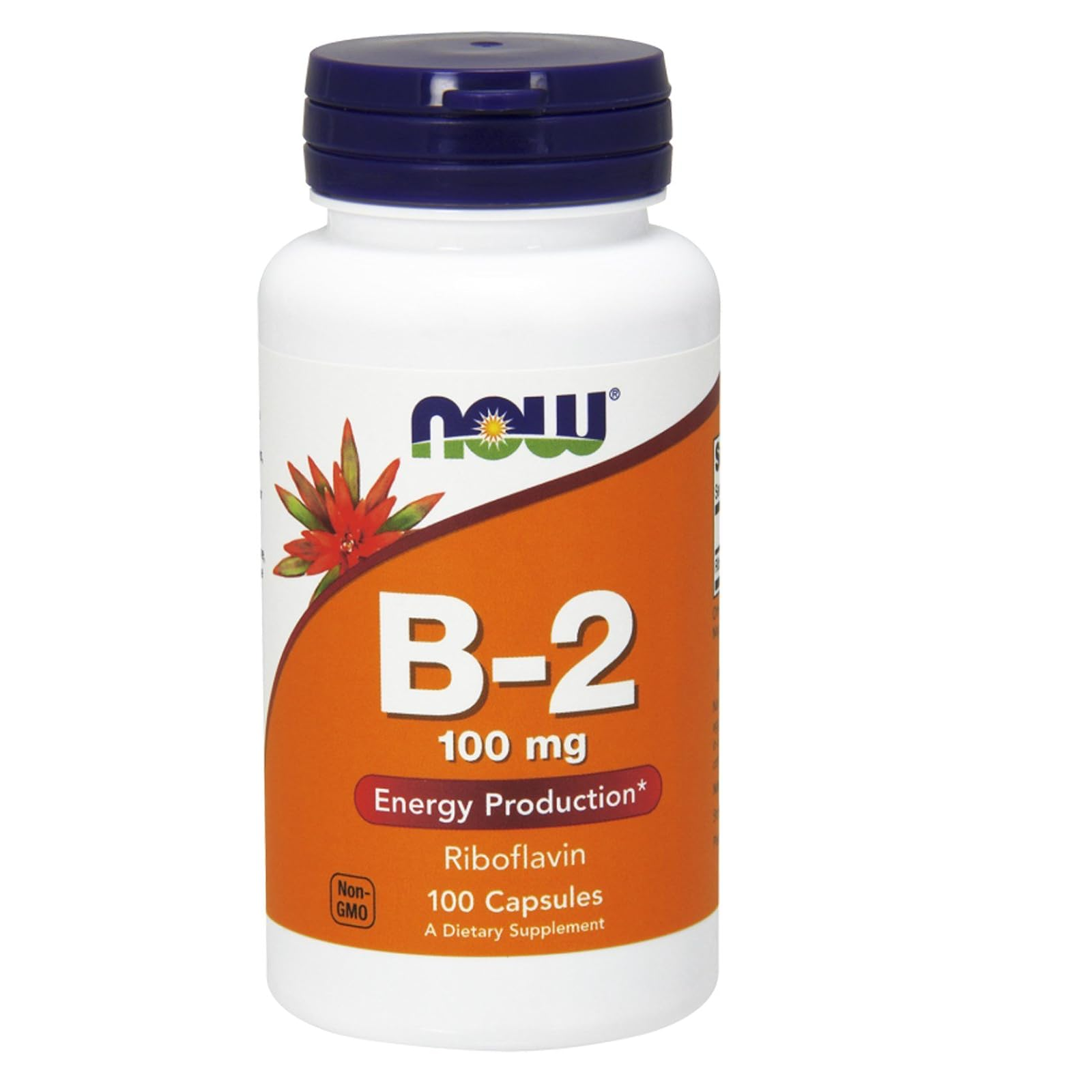 NOW Foods, Vitamin B-2 100 mcg, витамин B-2, 100 мг, 100 вегетарианских капсул