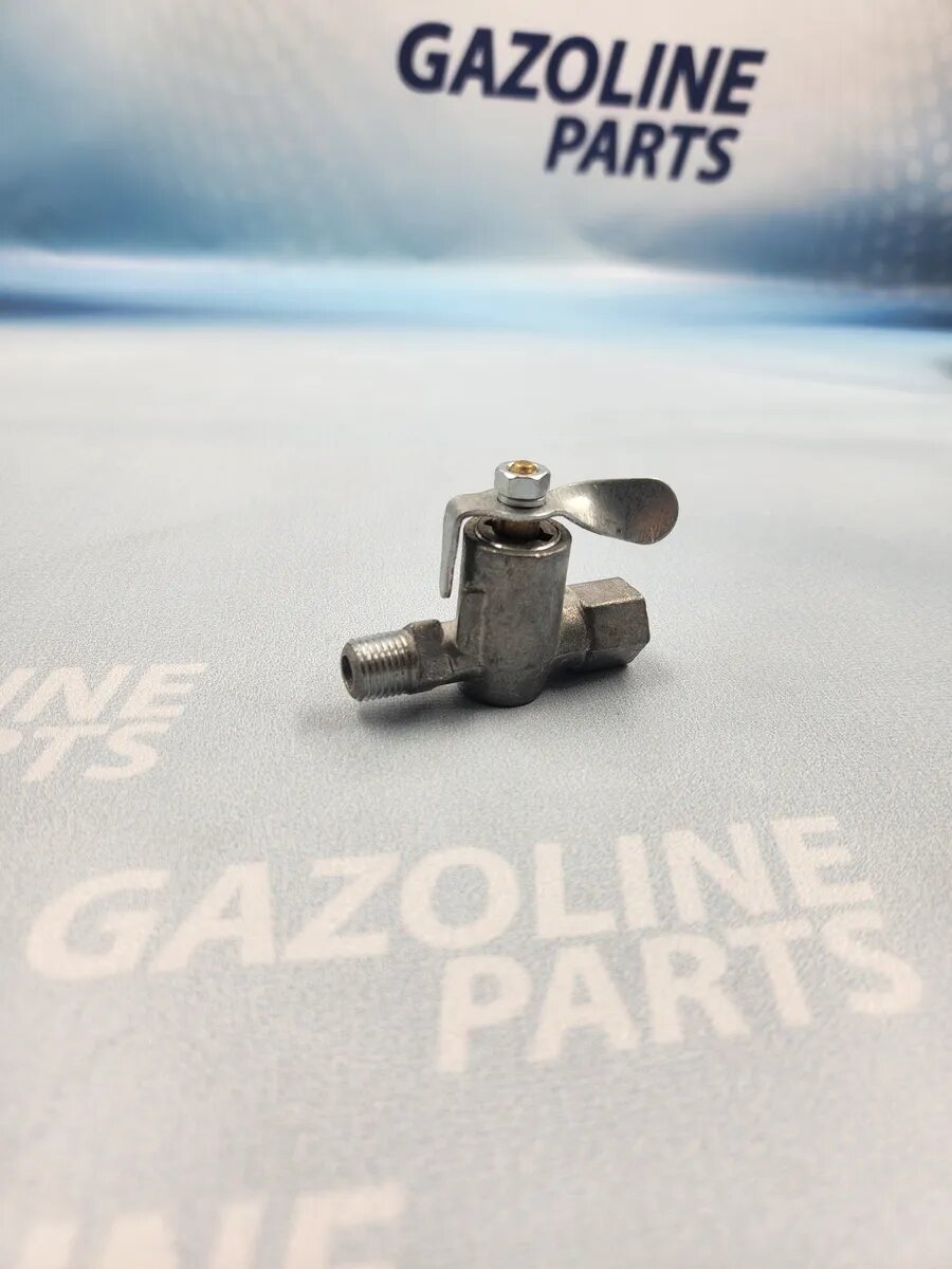 Кран сливной ПП-6-1 топливного бака для ГАЗ 3302 передняя сторона установки серебристый