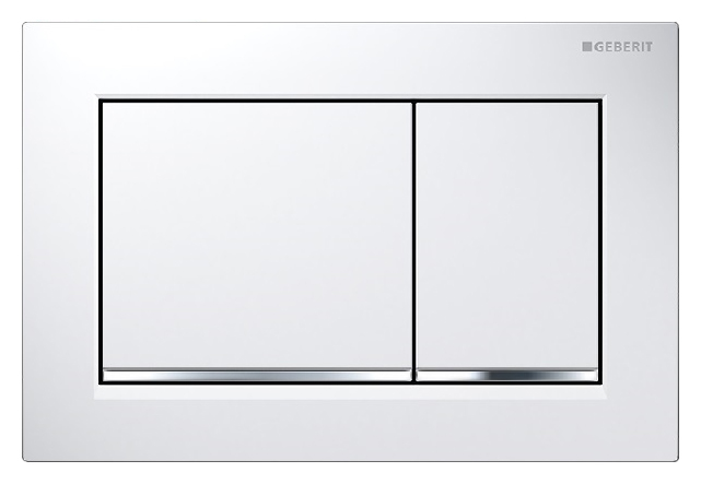 Смывная клавиша Geberit Omega 30 115.080. KJ.1 белая/хром
