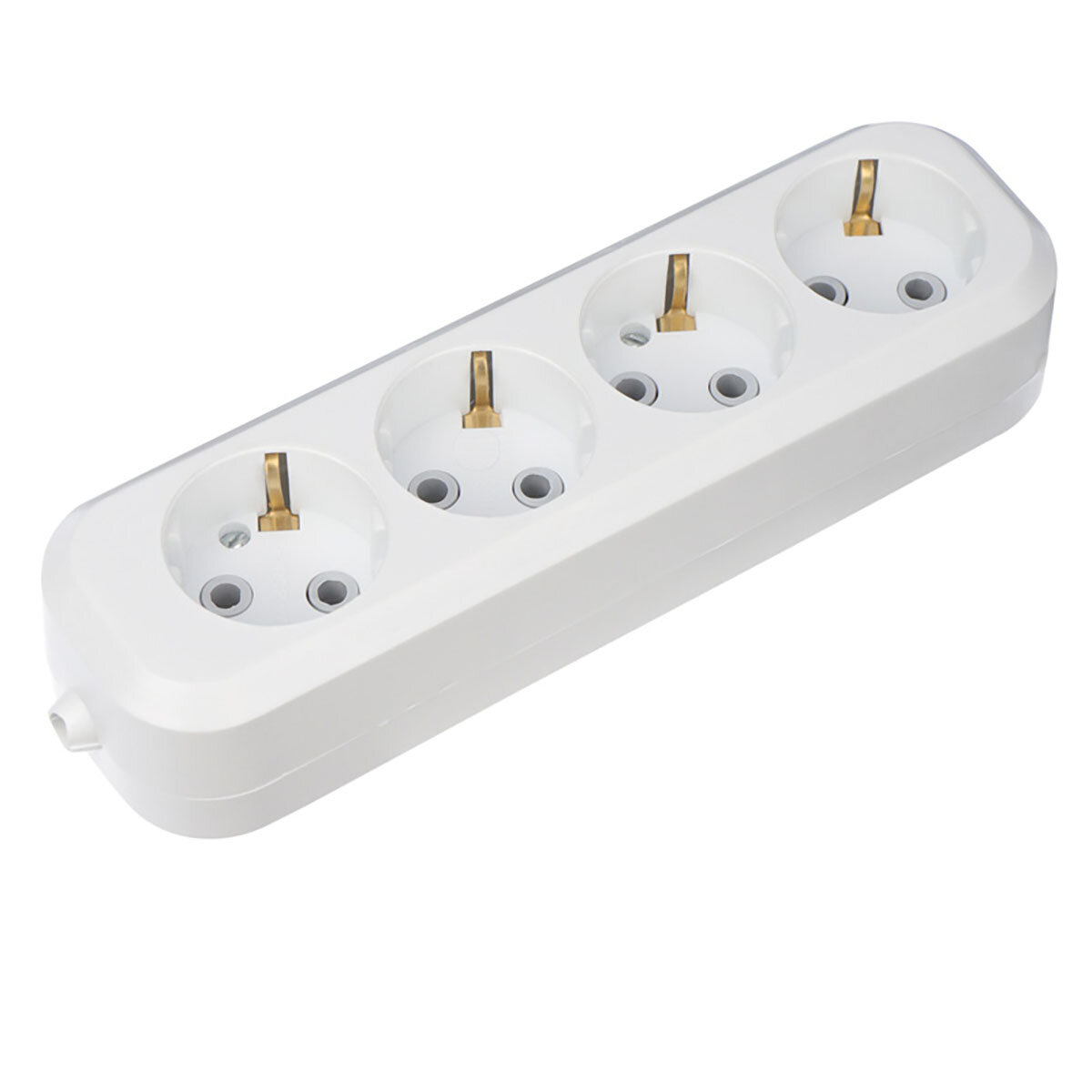 Колодка розеточная Rexant 4 гнезда с заземлением 16 А белая