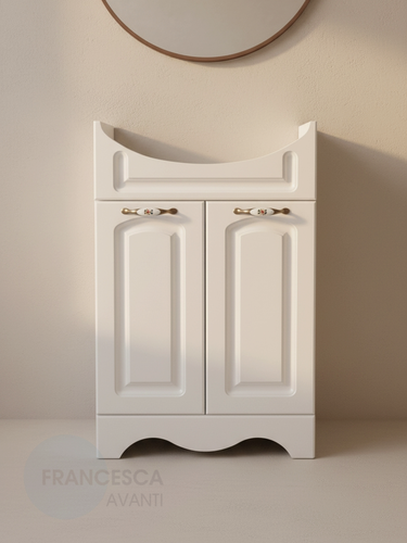 Изображение товара Тумба под раковину в ванную Francesca Avanti Империя 55 белый с подсветкой (Умывальник Уют 55 приобретается отдельно)