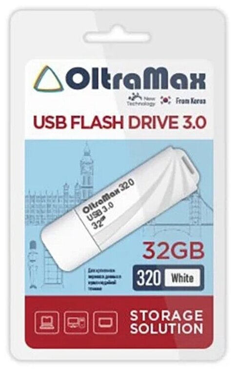 USB флэш-накопитель (OLTRAMAX OM-32GB-320-White USB 3.0)