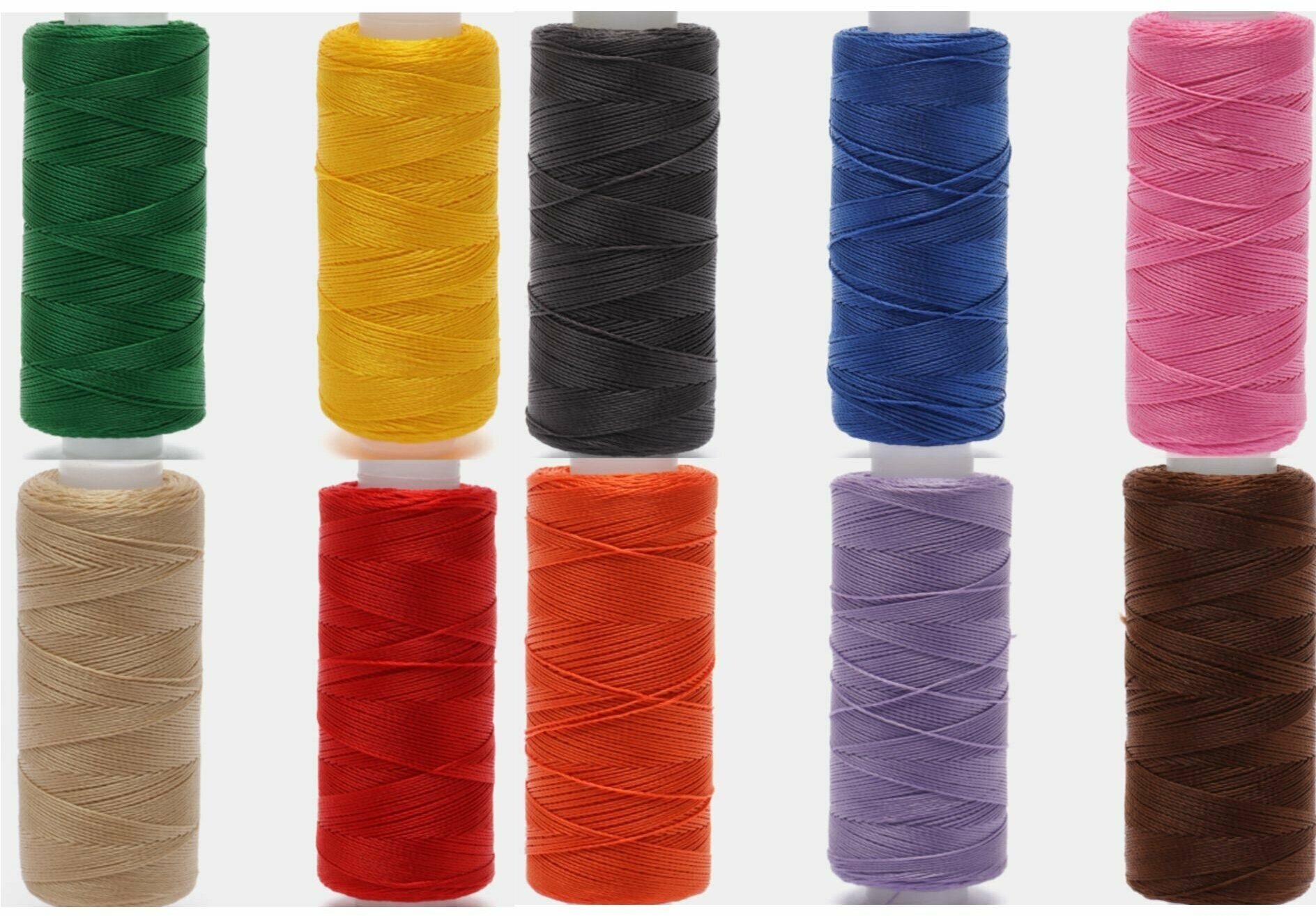 Швейные нитки для бисера особо прочные, 10 цветов по 200 м