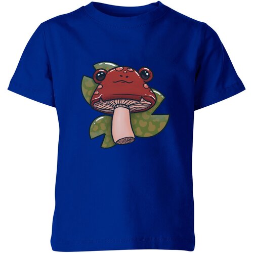 мужская футболка лягушка грибочек s синий Футболка Us Basic, размер 4, синий