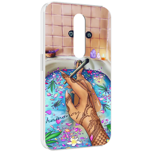 Чехол MyPads девушка в ванне женский для Motorola Moto X Force (XT1585 / XT1581) задняя-панель-накладка-бампер