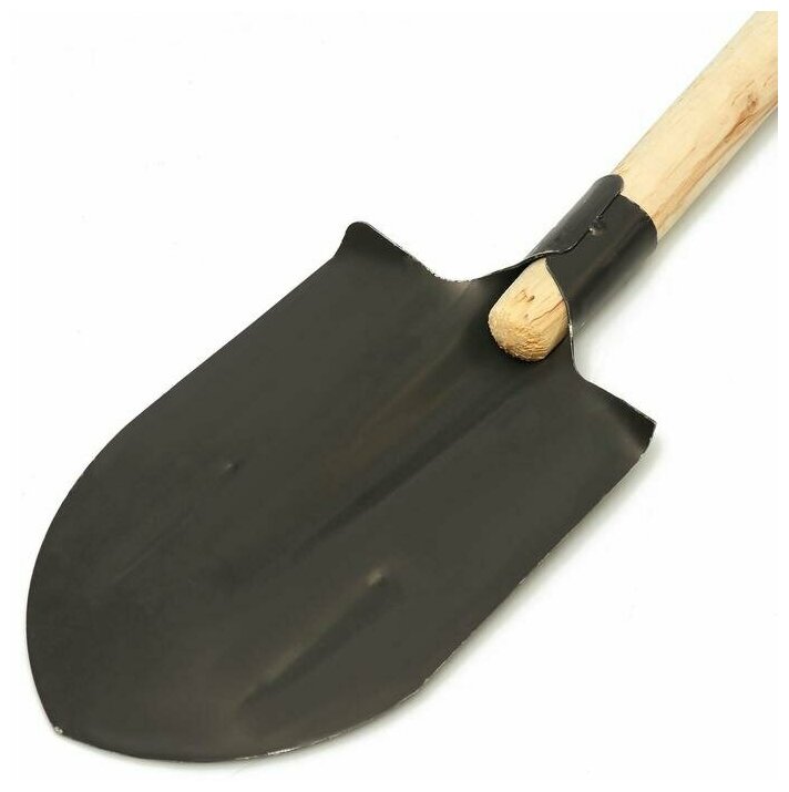 Лопата штыковая, острая, L = 153 см, деревянный черенок 1 сорт - фотография № 3