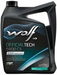 Синтетическое моторное масло Wolf Officialtech 5W30 C3, 4 л