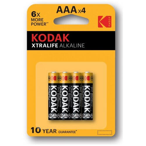Батарейка Kodak LR03-4BL XTRALIFE батарейка kodak lr03 12bl perforated 6x2bl xtralife