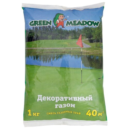 Семена газона Декоративный газон Солнечный, 1 кг, GREEN MEADOW смесь семян green meadow декоративный газон солнечный 10 кг