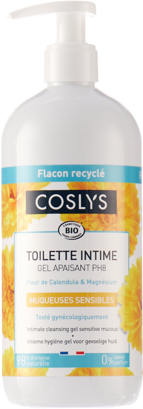 Coslys Гель для интимной гигиены Toilette Intime с цветком календулы и магнием, без отдушки, 500 мл