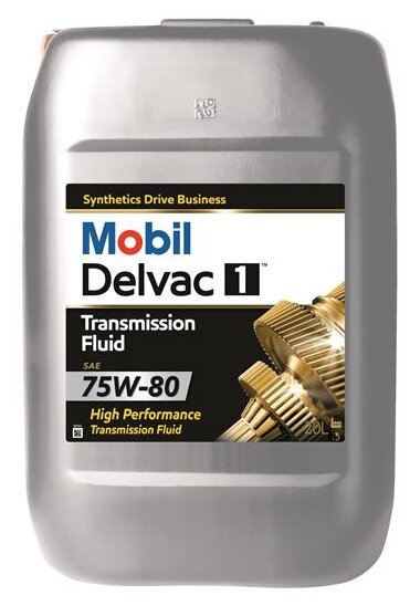 Трансмиссионное масло Mobil Delvac 1 Transmission Fluid 75W-80 20L