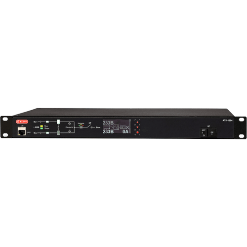 ELEMY ATS, 1U, 220B, 32A, Индикация: OLED-дисплей, Мониторинг: WEB, SNMP, Modbus-TCP, Вход (2) IEC309 кабель 2.4м, Выход (2) C19 (9) C13 (ATS-1204/32)