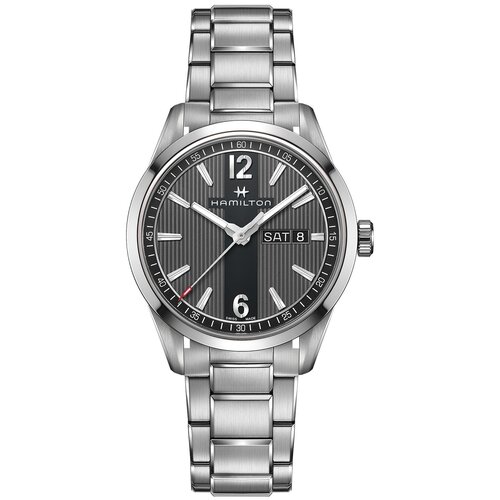 Мужские швейцарские часы Hamilton Broadway Day Date Quartz H43311135 с гарантией