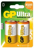 Батарейка GP Ultra Alkaline D 2 шт блистер