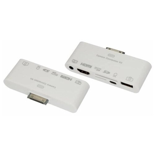 Адаптер AV 6 в 1 для iPhone 4/4S на HDMI, USB, microSD, SD, 3.5 мм, microUSB {40-0103} 1 шт