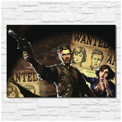 Картина по номерам на холсте игра Bioshock Infinite - 11577 Г 60x40 картина по номерам набор для раскрашивания на холсте игра bioshock 2 11047 г 60x40