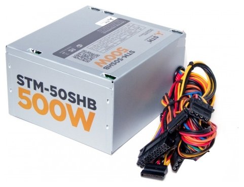 W23803, Блоки питания STM-50SHB 500W, ATX, 120mm ball bearing, 3xSATA