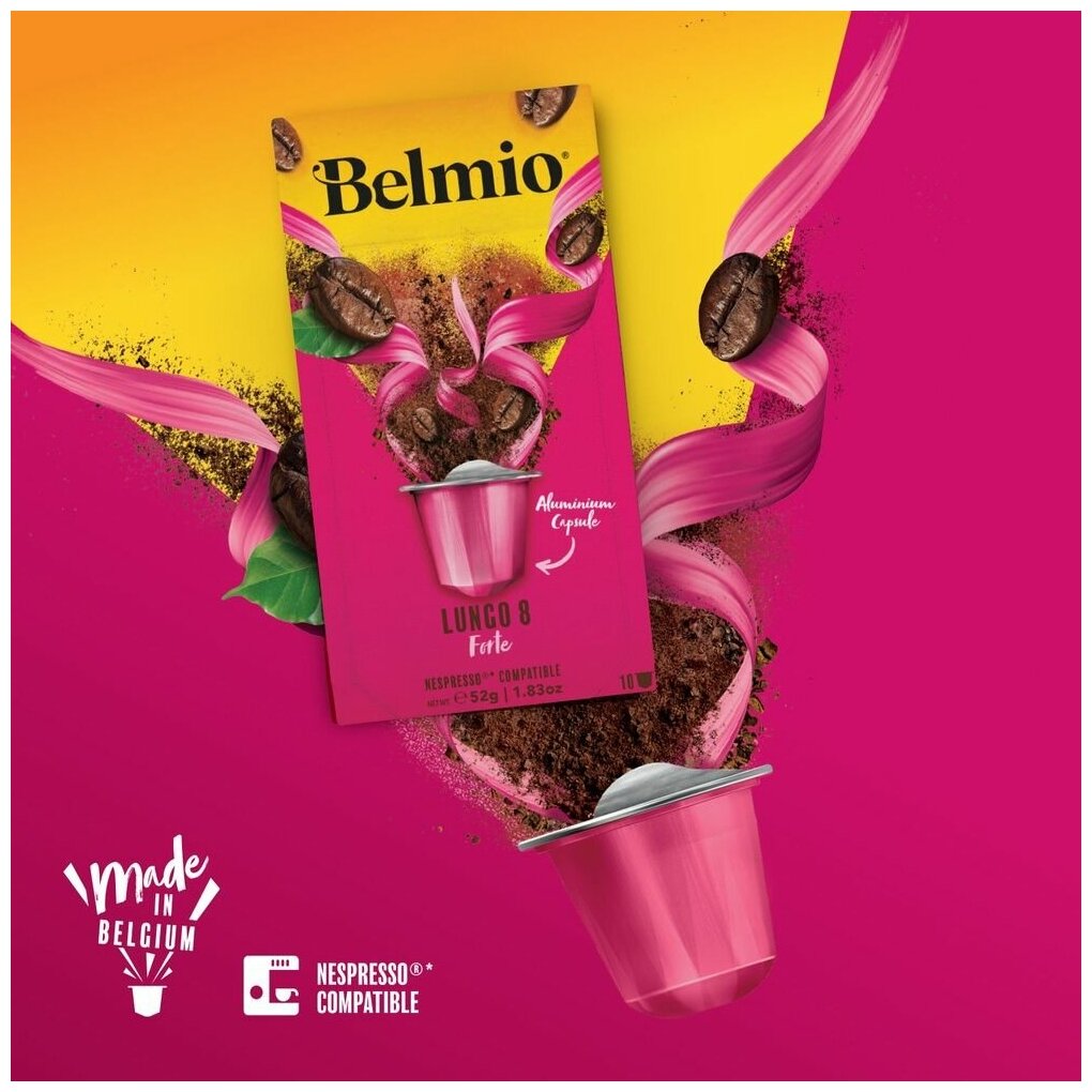 Кофе specialty в алюминиевых капсулах Belmio Lungo Forte, 100% Арабика, для системы Nespresso (Неспрессо), 100 капсул - фотография № 8