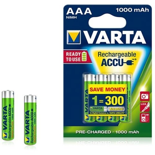 Аккумулятор Varta R03 (AAA) Ni-Mh 1000mAh (4шт.)