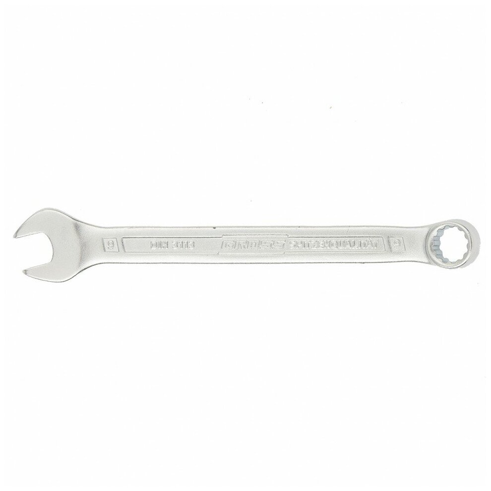 Ключ комбинированный 9 мм, CrV, холодный штамп GROSS 15128
