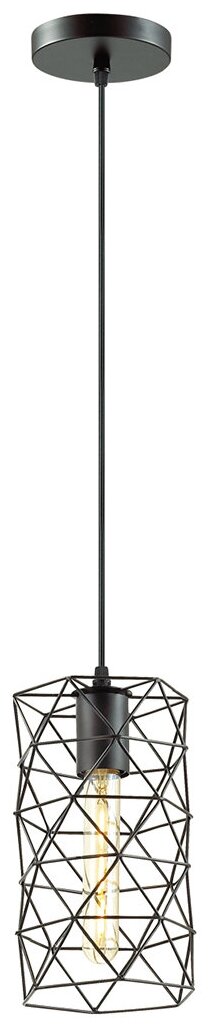 Светильник подвесной Lumion Olaf 3729/1, E27, 60Вт, кол-во ламп:1шт, Черный