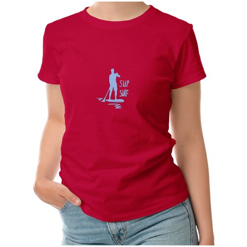 фото Женская футболка «сап серф sup surf man» (2xl, белый) roly